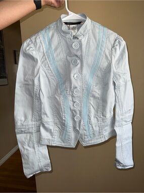 vintage Marc Jacobs Military Style Pale Blue Button-Front Jacket